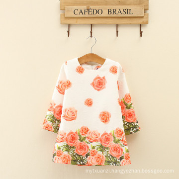 Girls floral long sleeve winter designs new arrivals for women trendy lovely clothes baby girl apparel alibaba chinese